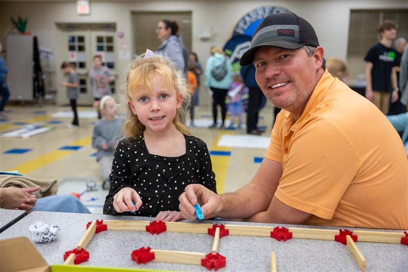 Students and families enjoy STREAM Night